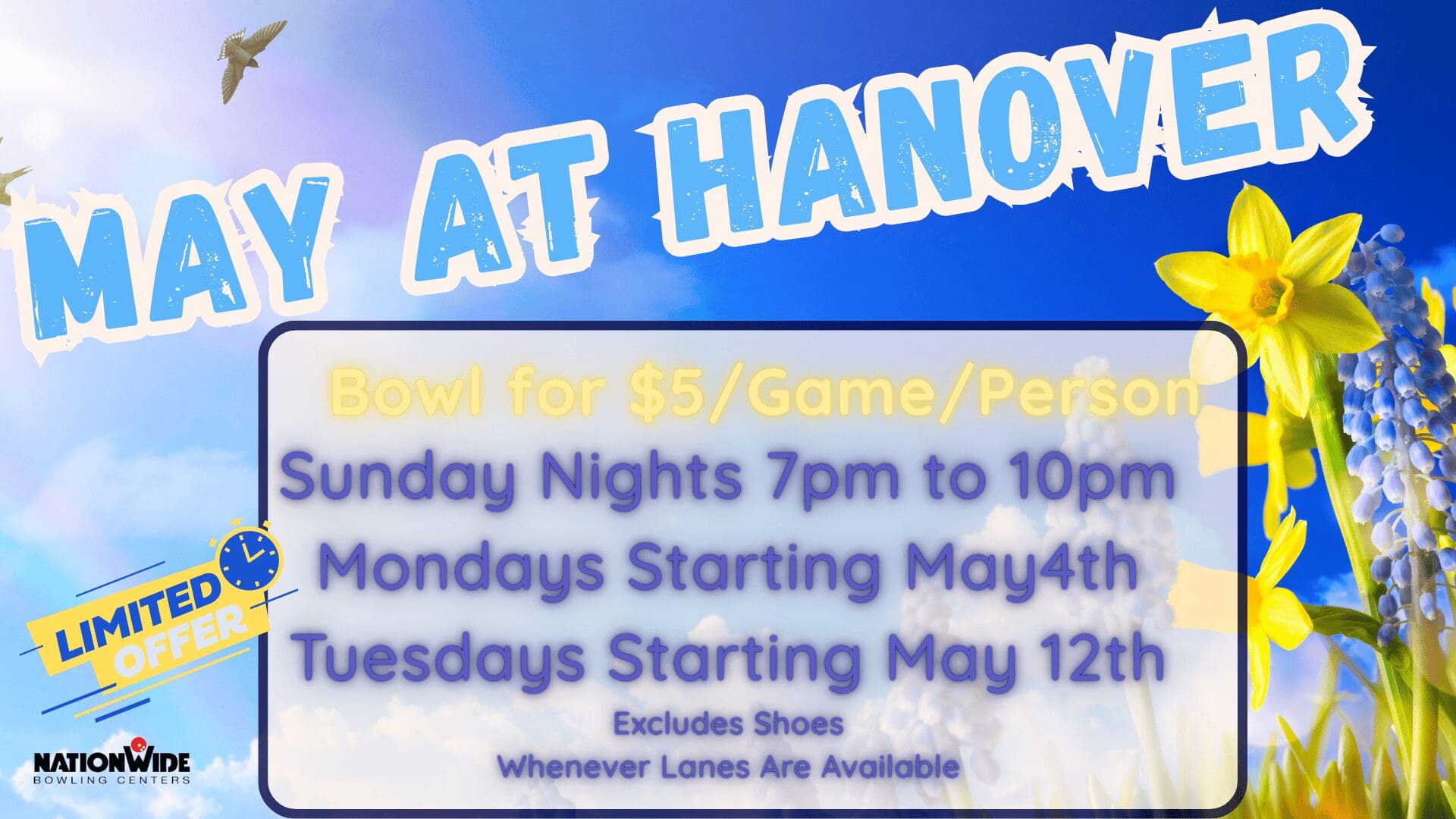 May bowling special at Hanover alleys